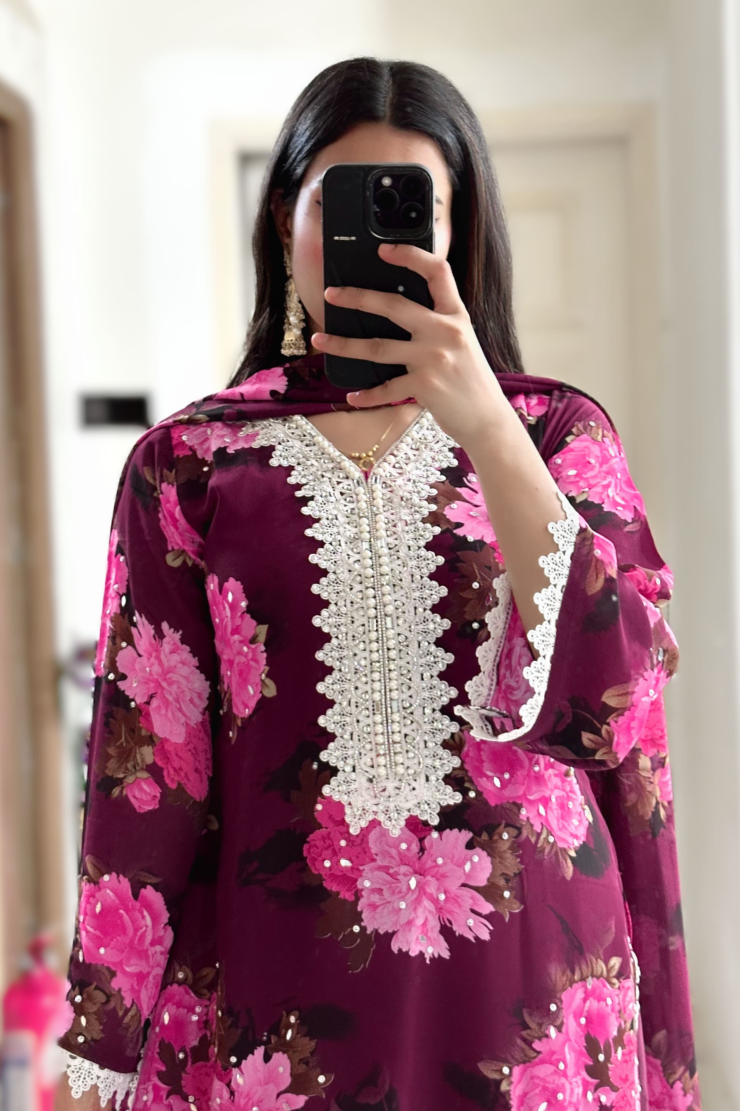 Crimson wine print