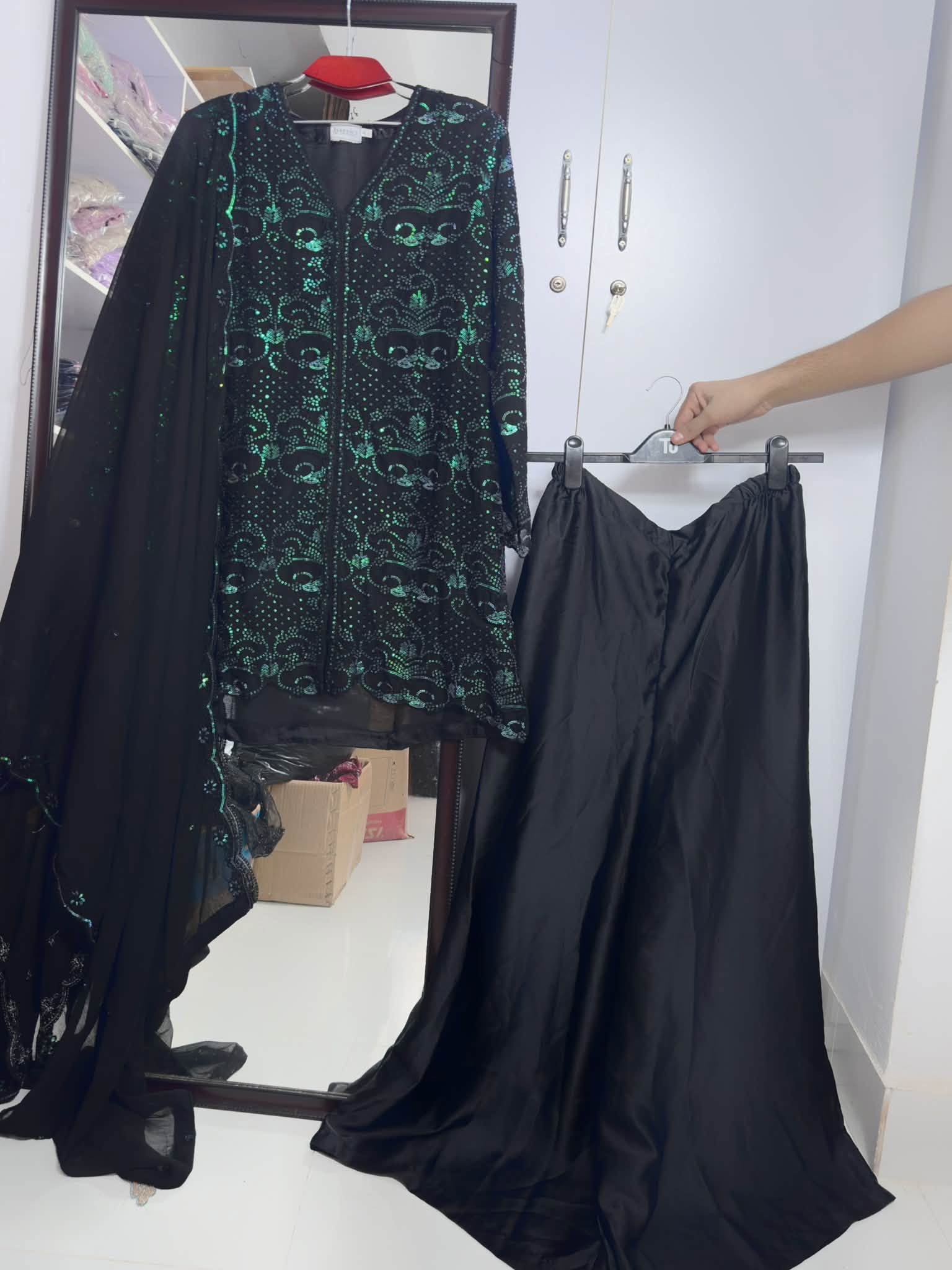 Chiffon Plazzo Black