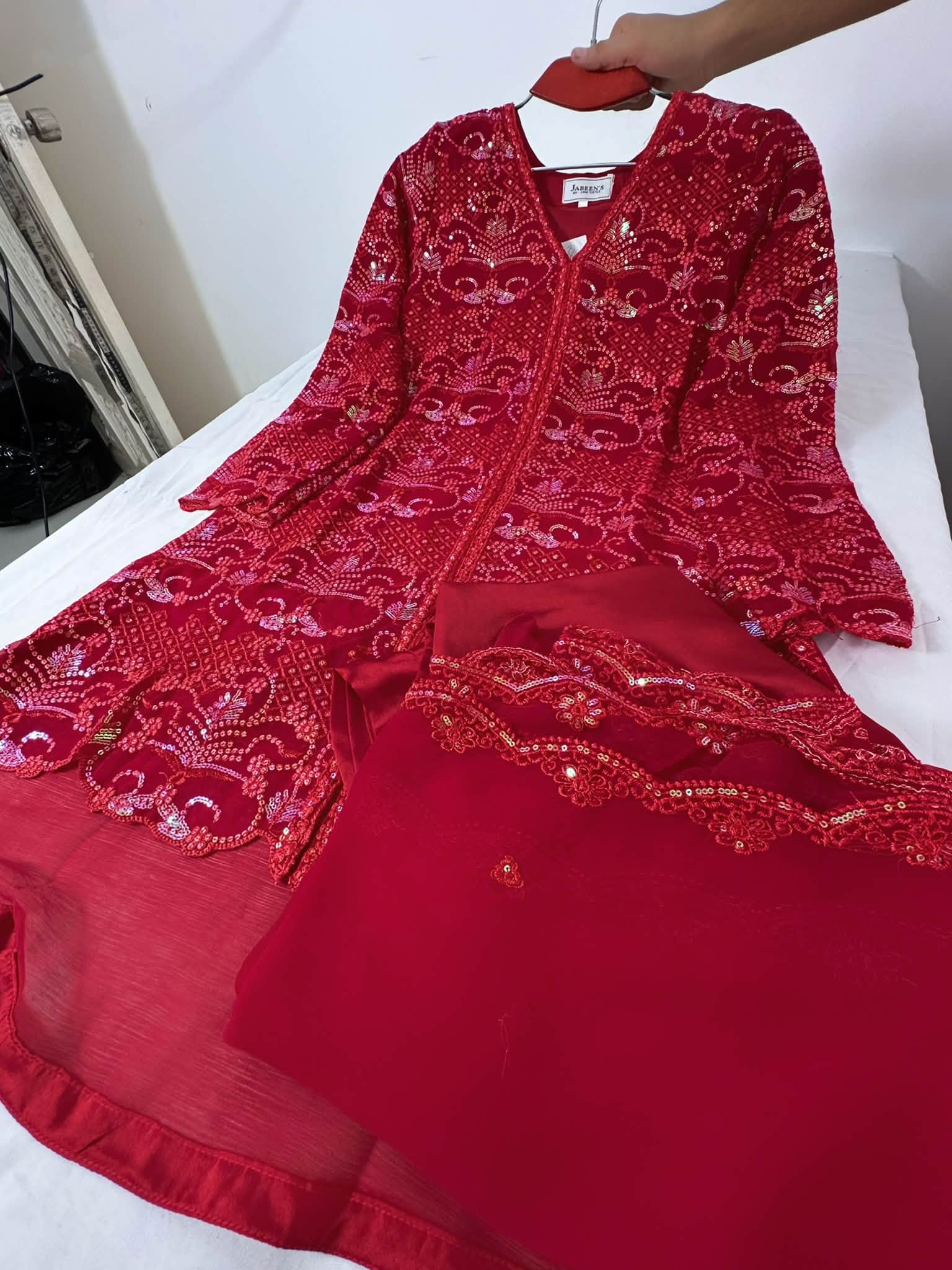 Chiffon Plazzo Red