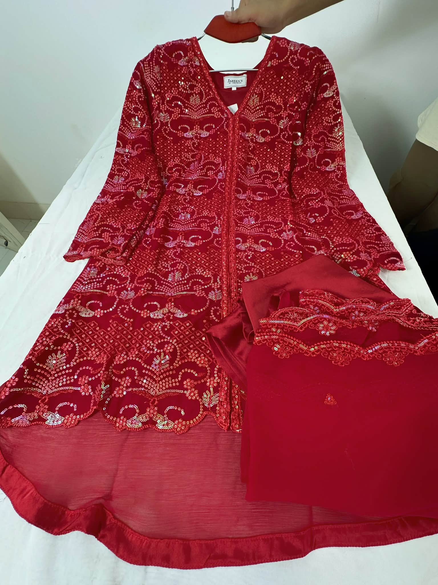 Chiffon Plazzo Red